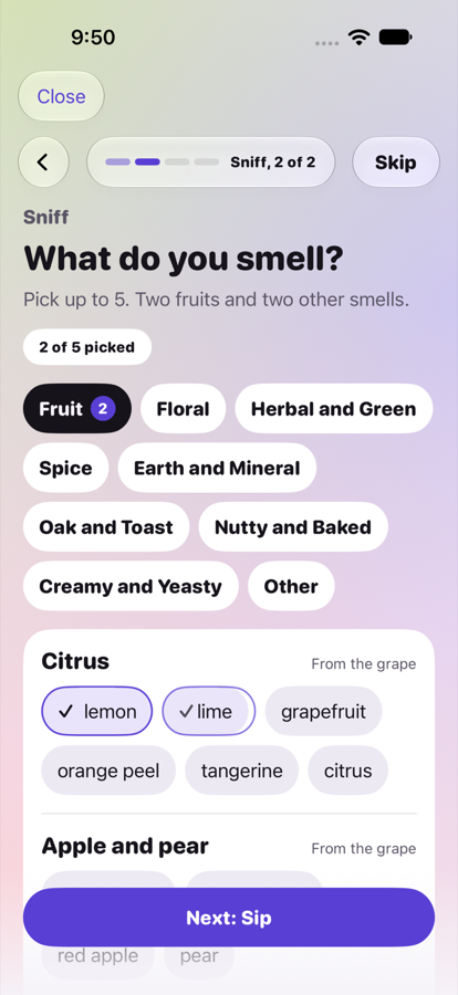 The smell question, with fruit and other flavor choices